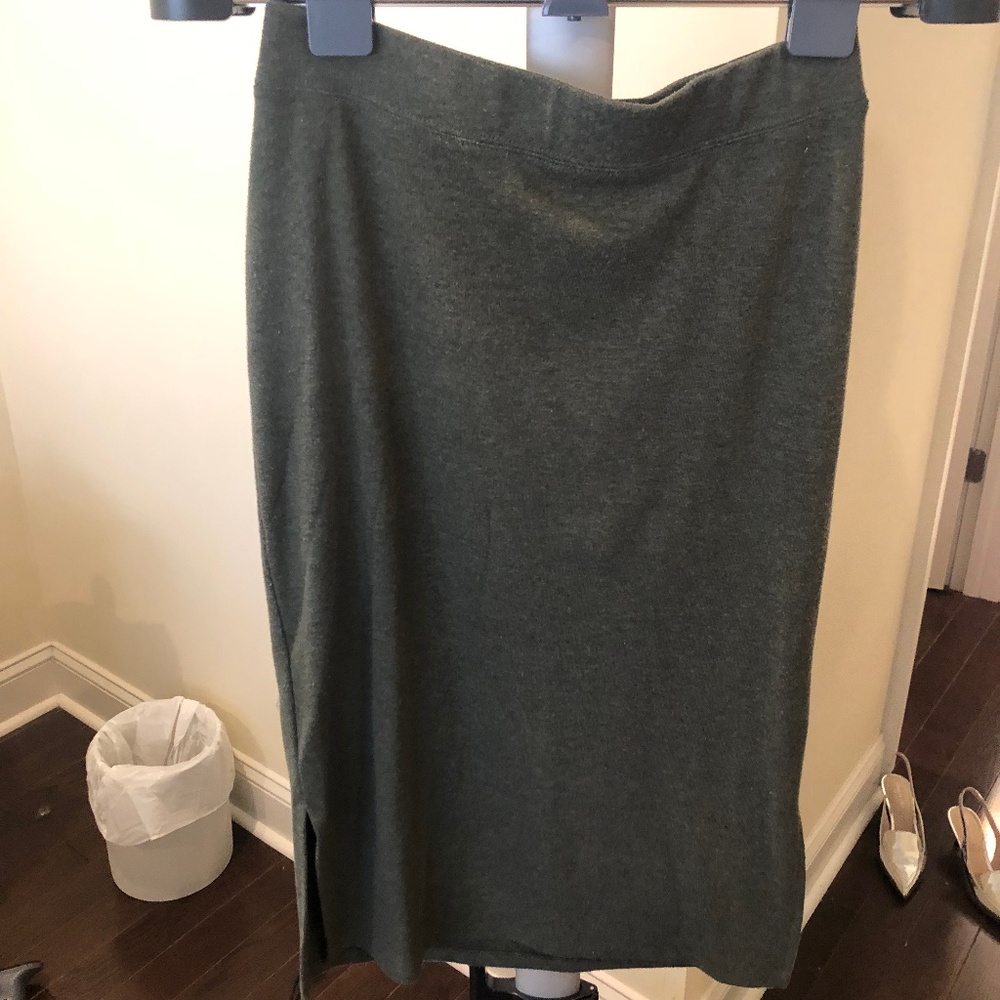 Body-con Green Jersey Skirt